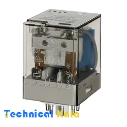 رله شیشه ای 10 آمپر فیندر 8 پایه 2NONC ولتاژ کنترلی finder 24VDC  (مدل 60.1209.024.0040)