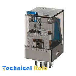 رله شیشه ای 10 آمپر فیندر 11 پایه 3NONC ولتاژ کنترلی finder 48VDC  (مدل 0040. 60.13.9.048)