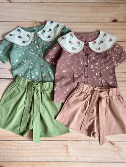 شومیز شلوارک گلدار