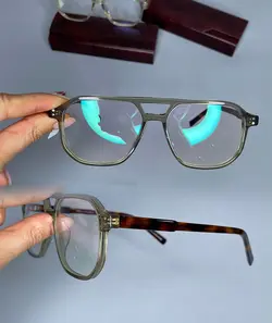 عینک فریم کائوچویی دوپل ترنسپرنت زاویه دار ۰۵۹۳