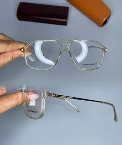 عینک فریم کائوچویی دوپل زاویه دار ترنسپرنت رنگی ۰۶۱۷