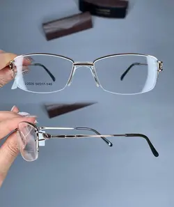 عینک نیم فریم مستطیلی دماغه یک تیکه  010703