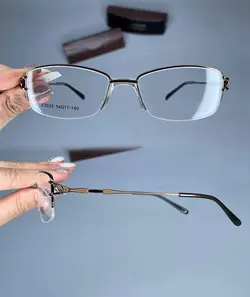 عینک نیم فریم مستطیلی دماغه یک تیکه  010703