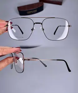 عینک فریم فلزی دوپل زاویه دار   010979