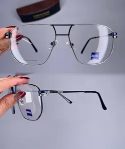 عینک فریم فلزی دوپل زاویه دار   010984