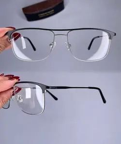 عینک فریم فلزی دوپل زاویه دار  010981