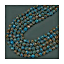 ریسه سنگ جاسپر فایر سایز 8 آبی | تهران استون گالری