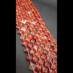 ریسه سنگ عقیق کارنلین طرح ونکلیف درشت | تهران استون گالری