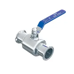 شیر گازی استیل دوتیکه دو سر کلمپ 316L