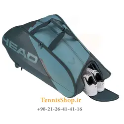 ساک تنیس هد سری Tour Team مدل 12 راکته رنگ طوسی آبی