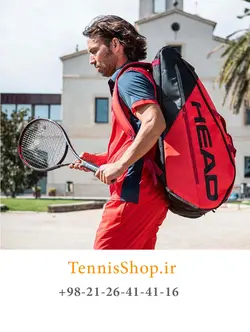 ساک تنیس هد سری Tour Team مدل 12 راکته رنگ قرمز مشکی