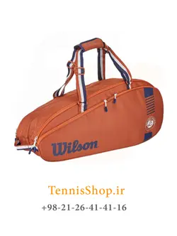 ساک تنیس ویلسون سری ROLAND GARROS مدل 6 راکته TEAM NEW رنگ قهوه ای