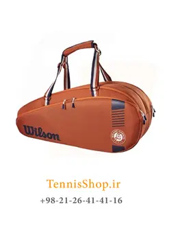 ساک تنیس ویلسون سری ROLAND GARROS مدل 6 راکته TEAM NEW رنگ قهوه ای