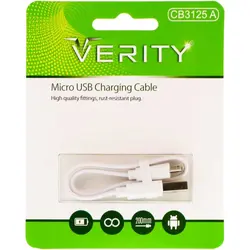 کابل تبدیل USB به MicroUSB وریتی مدل CB 3125A طول 0.2 متر