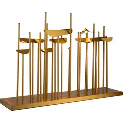 آباژور رومیزی مدل BIRDS رنگ برنجی ابعاد h68cm کد 664144