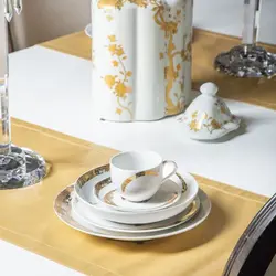 بشقاب سوپ خوری مدل ODESSA رنگ سفید/طلایی کد 652664s