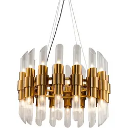 لوستر مدل ALMA رنگ شفاف/برنجی d80cm کد 664060