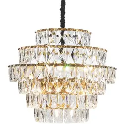 لوستر کریستال مدل PRINCESS رنگ شفاف/برنجی قطر d80cm کد 663892