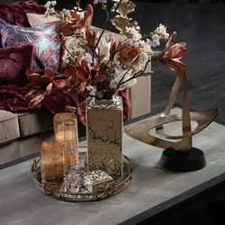 سینی مدل ELLIE رنگ طلایی اندازه d41cm کد 578895