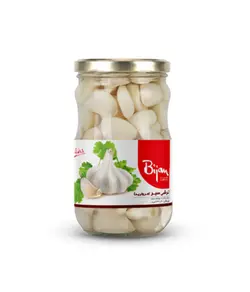 بیژن ترشی سیر ( مروارید صدفی ) شیشه ای 670 گرمی
