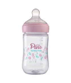 پینو شیشه شیشه شیر نوزاد وکودک 260 میل 6تا18 L