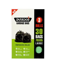دارکوب کیسه زباله جعبه ای سبز بزرگ 3 رول 30 برگی 70 * 85