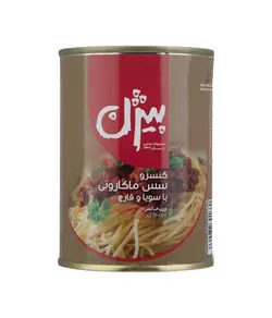 بیژن کنسرو مواد ماکارانی با سویا و قارچ 380 گرمی