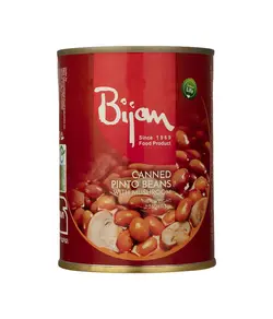 بیژن کنسرو لوبیا چیتی با قارچ 380 گرمی