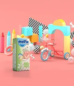 مولفیکس پوشک کودک سایز 2 (44 عددی)