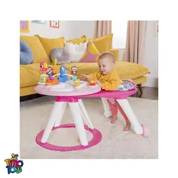 واکر موزیکال همراه میز بازی رنگ صورتی Bright Starts