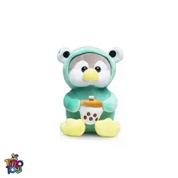 عروسک پنگوئن با bubble tea یانیک