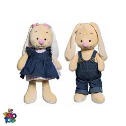 عروسک خرگوش لباس جین دختر و پسر یانیک