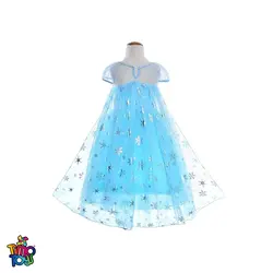 لباس پرنسس Elsa رنگ آبی به همراه اکسسوری