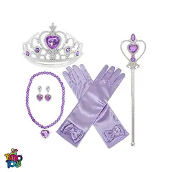 لباس پرنسس Elsa رنگ بنفش به همراه اکسسوری