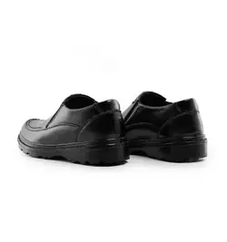 کفش چرم مشکی کلاسیک بدون بند مردانه