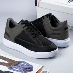 کفش مشکی تخت صاف پشت خاکستری طوسی مردانه