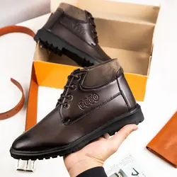 کفش ساقدار مردانه چرم قهوه ای Ecco