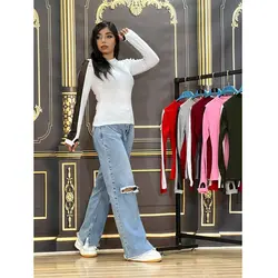 تیشرت کبریتی فانریپ دخترانه آستین فینگر انگشتی