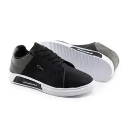 کفش چرم طوسی مردانه اسپرت مینیمال