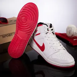 کفش مردانه سفید قرمز سفید آبی Nike Air Jordan