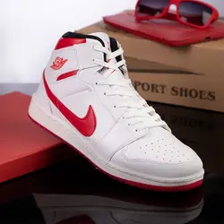 کفش مردانه سفید قرمز سفید آبی Nike Air Jordan
