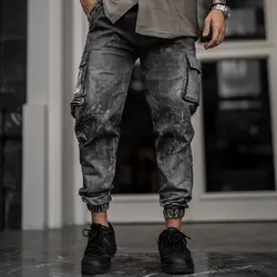 شلوار جین یا لی ذغالی مردانه مدل دمپا گت