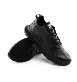 کفش چرم اسپرت مردانه مشکی مدل Nike