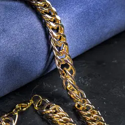 ست اکسسوری Gold گردنبند و دستبند استیل طلایی
