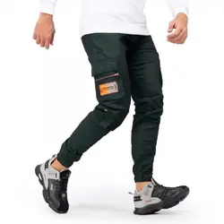 شلوار اسلش مردانه مدل سبز 6 جیب دمپا کشی