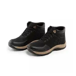 کفش نیم بوت مشکی ساق کوتاه مدل مردانه