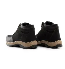 کفش نیم بوت مشکی ساق کوتاه مدل مردانه