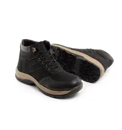 کفش نیم بوت مشکی ساق کوتاه مدل مردانه