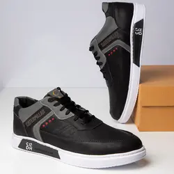 کفش چرم مردانه جدید مدل اسپرت مشکی طوسی