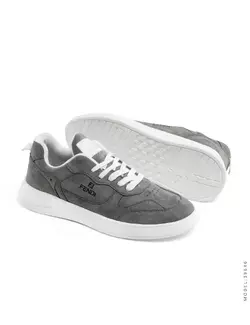 کفش چرم طوسی مردانه مدل اسپرت فندی Fendi